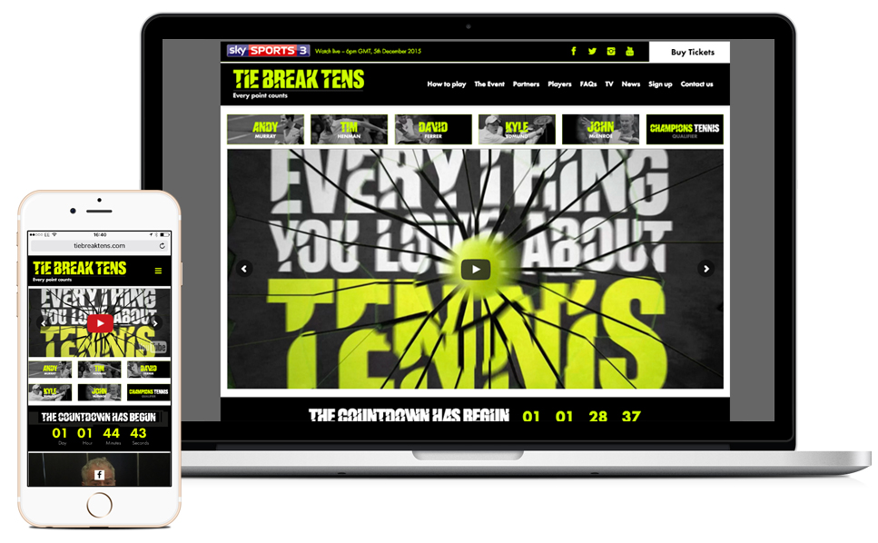 sports markting and responsive website